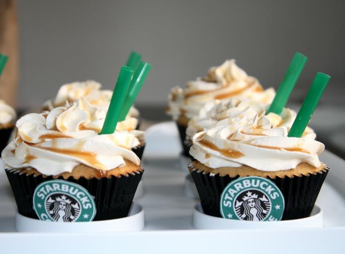 ιδέες για cupcake deco starbucks καραμέλα φραπουτσίνο