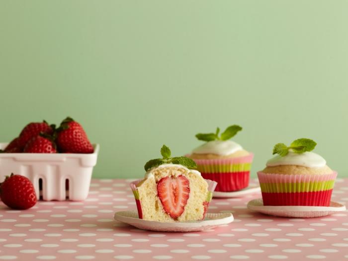 cupcake deco muffins καλοκαιρινό πάρτι ιδέες φράουλες