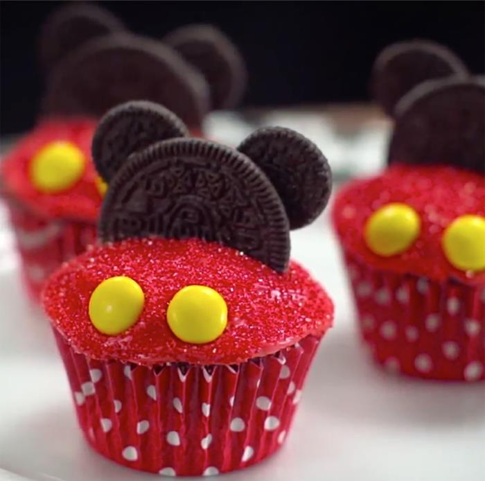 Cupcake διακόσμηση muffins oreo mickey mouse disney σχέδιο
