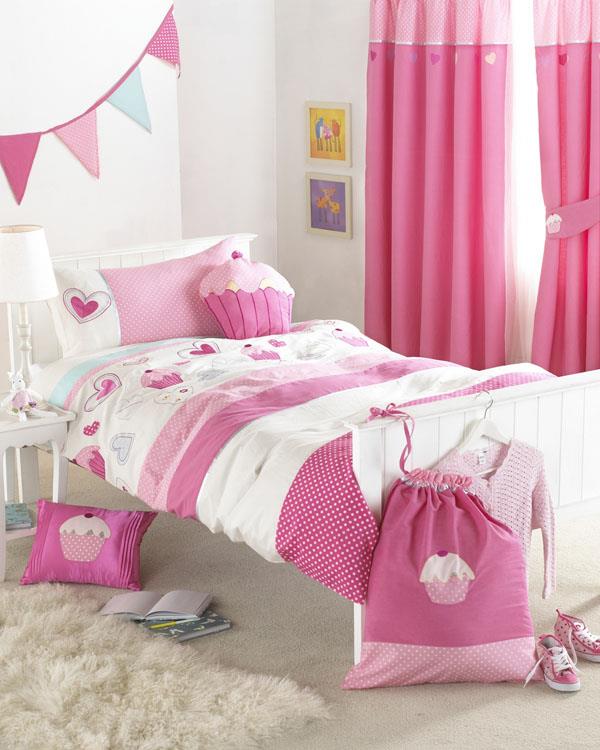 cupcakes έπιπλα σχέδια κρεβατοκάμαρα κρεβάτι ροζ κορίτσι χαλί