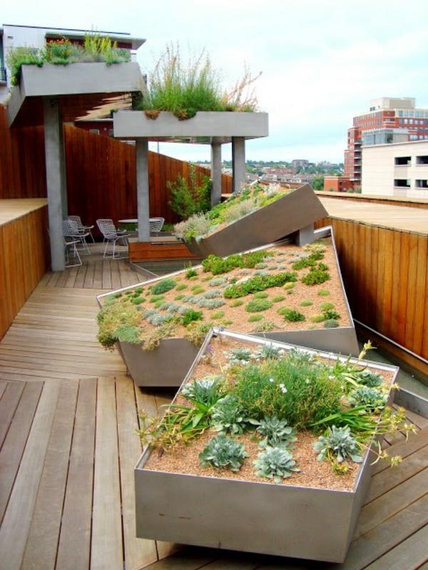 στέγη βεράντα σχεδιασμό μπαλκόνι διακοσμούν μπαλκόνι φυτά χυμώδες λουλούδι