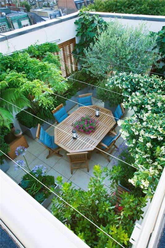 σχεδιασμός βεράντας οροφής όμορφη θέα ιδέες διακόσμησης έπιπλα κήπου δημιουργικές ιδέες κήπου 22
