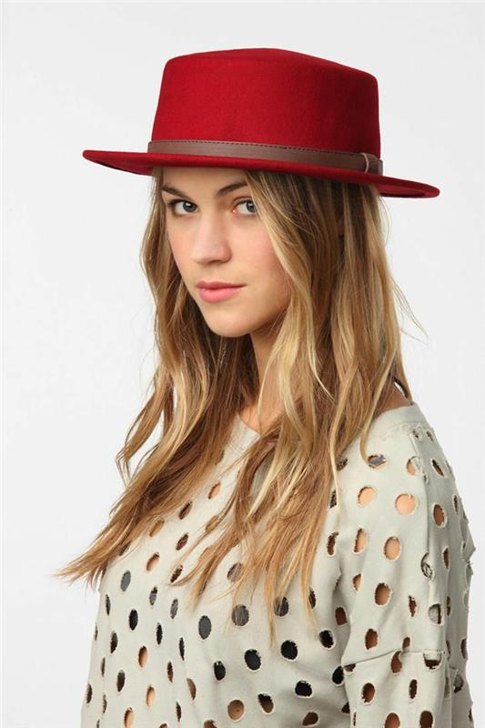 γυναικεία καπέλα τετράγωνο καπέλο κόκκινο