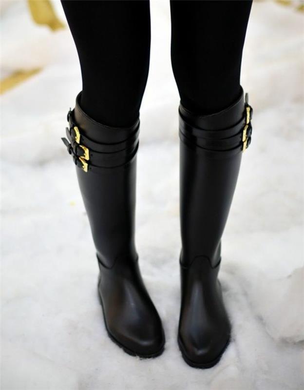 γυναικείες μπότες φθινοπωρινά χειμωνιάτικες μπότες κυρίες μαύρο γόνατο