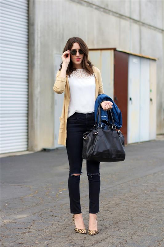 γυναικεία τσάντα casual trends μαύρη δερμάτινη τσάντα