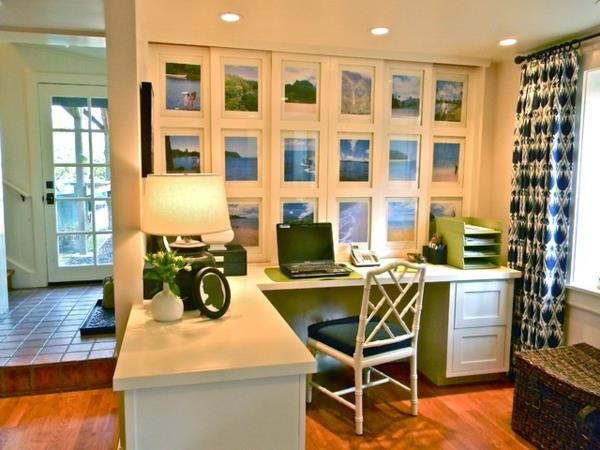 το δικό σας γραφείο στο σπίτι vintage στυλ με πράσινες πινελιές