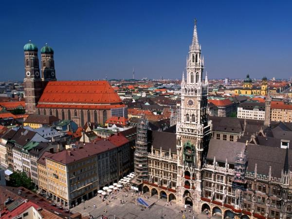 η μεγάλη oktoberfest υπέροχη θέα από το Μόναχο