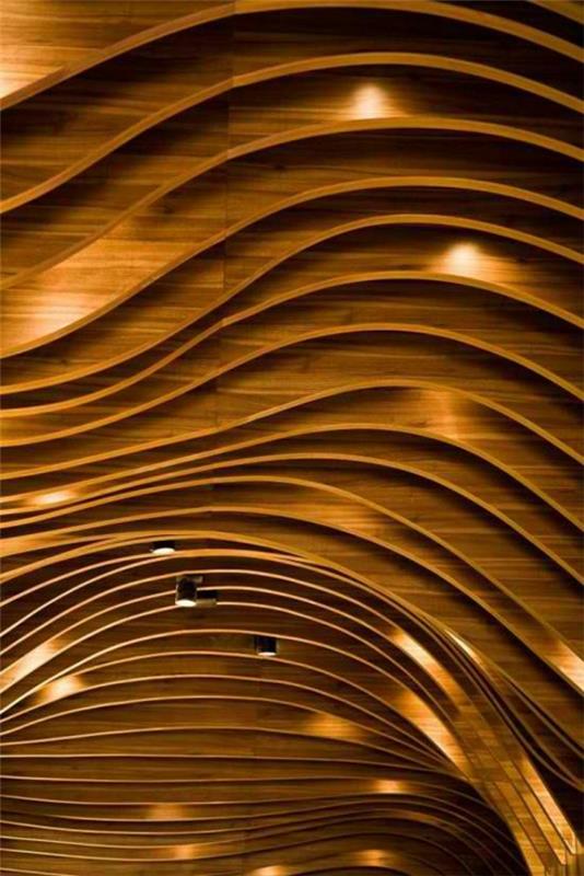 οροφή ξύλινα κύματα