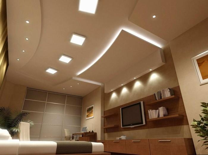 οροφή-σχέδιο-όμορφη-οροφή-με-μοντέρνο-φωτισμό led