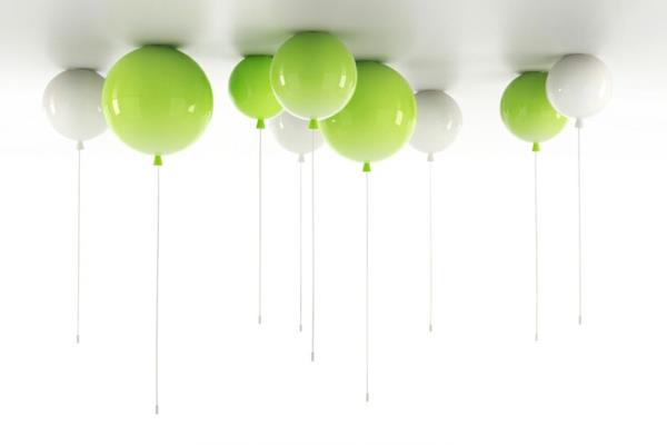 φωτιστικό οροφής μπαλόνι μπαλόνι πράσινο λευκό