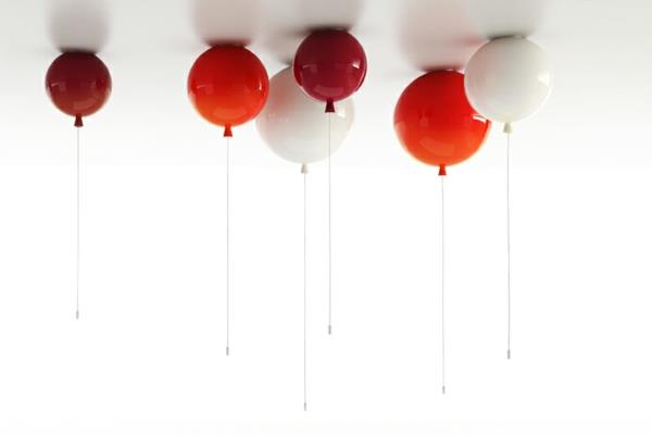 φωτιστικό οροφής μπαλόνι μπαλόνι κόκκινο λευκό