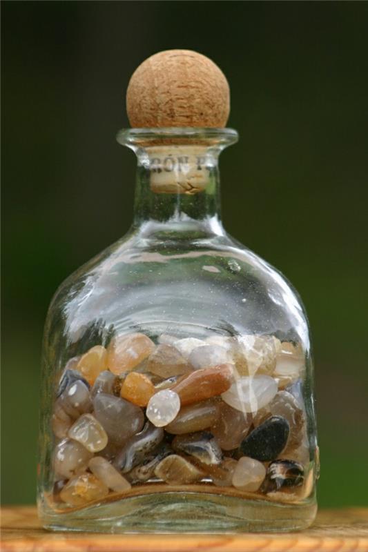 μπουκάλια ντεκό γυάλινο μπουκάλι επαναχρησιμοποίηση πέτρες
