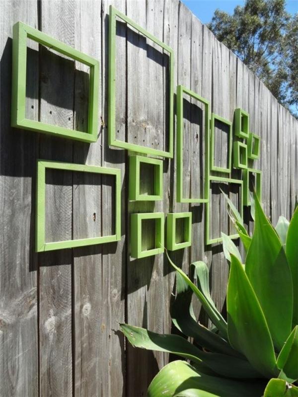 ντεκό κορνίζα κήπου πράσινο φράχτη κήπο ιδέες ντεκό