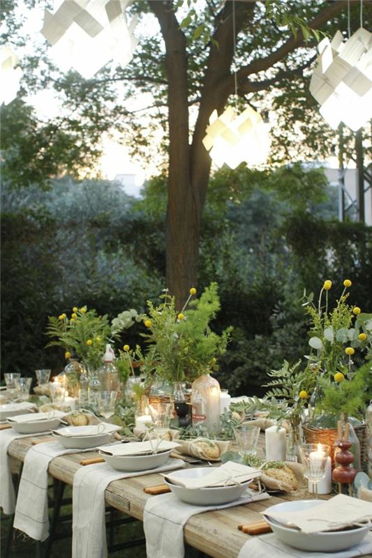 διακοσμητικό διακοσμητικό τραπέζι πολυέλαιου πάρτι κήπου διακοσμήστε λουλούδια