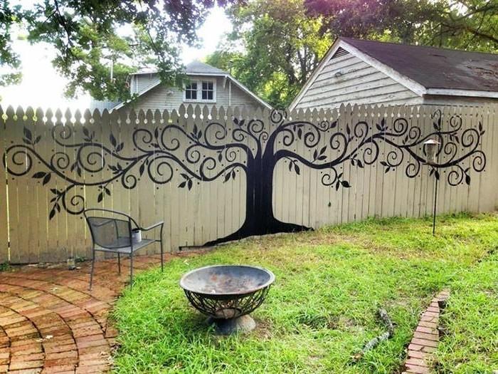 ζωγραφίστε μερικές ιδέες διακόσμησης για το φράχτη του κήπου