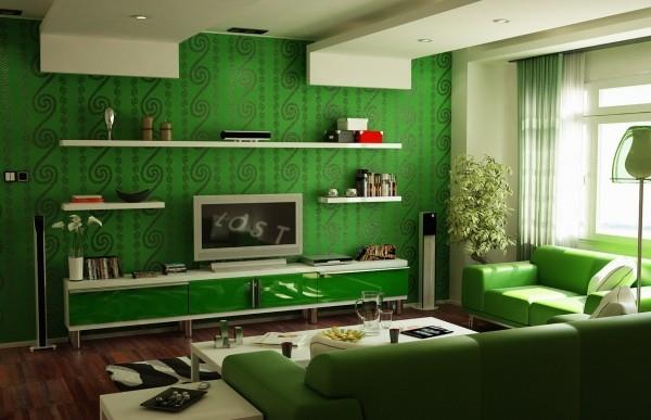 ιδέες ντεκό πράσινες τοιχογραφίες τοίχου