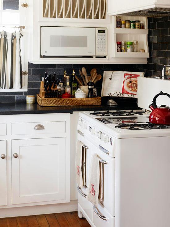 ιδέες ντεκό σπίτι vintage λευκές ηλεκτρικές συσκευές κουζίνας