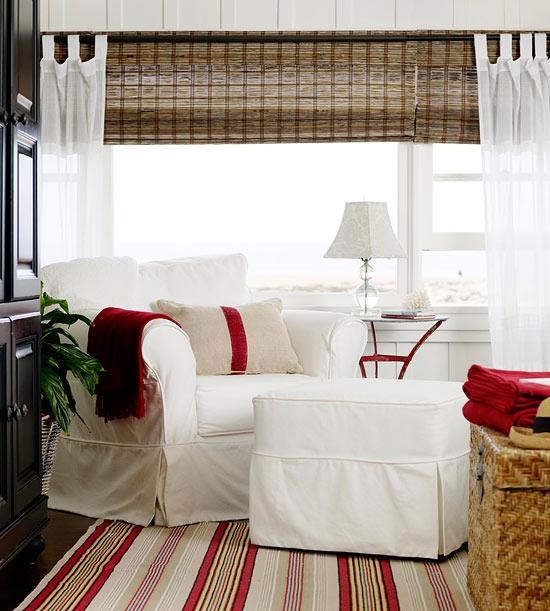 deco ιδέες σπίτι vintage λευκή πολυθρόνα μαξιλάρι Οθωμανική