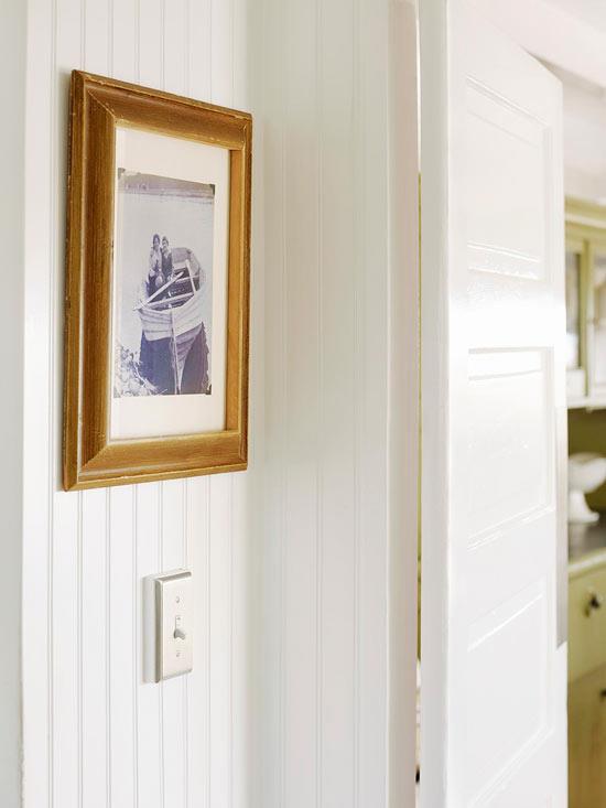 deco ιδέες σπίτι vintage λευκό τοίχο κορνίζα ξύλινη φωτογραφία
