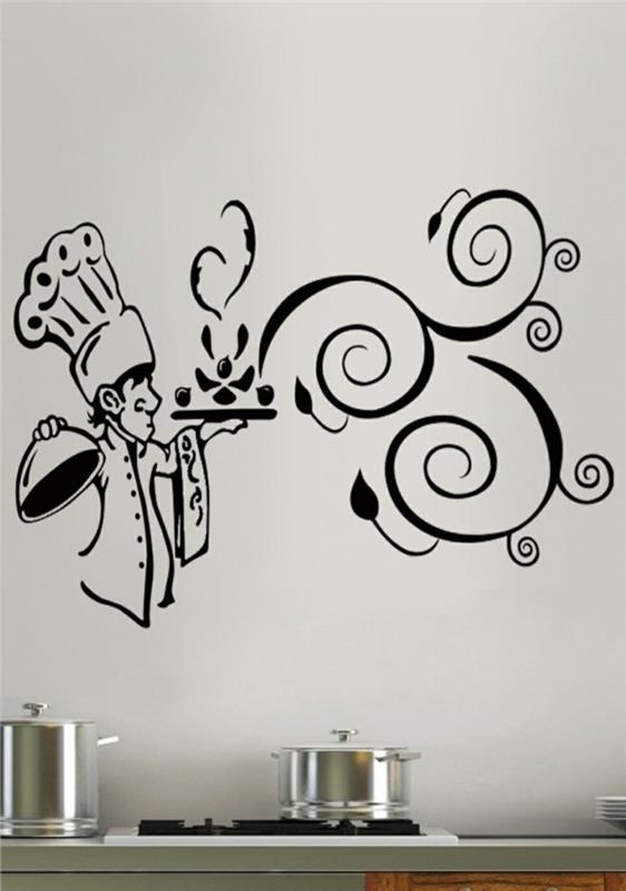 διακοσμητικές ιδέες κουζίνας τοίχο διακοσμητικά αυτοκόλλητα τοίχου ζωντανές ιδέες κουζίνα