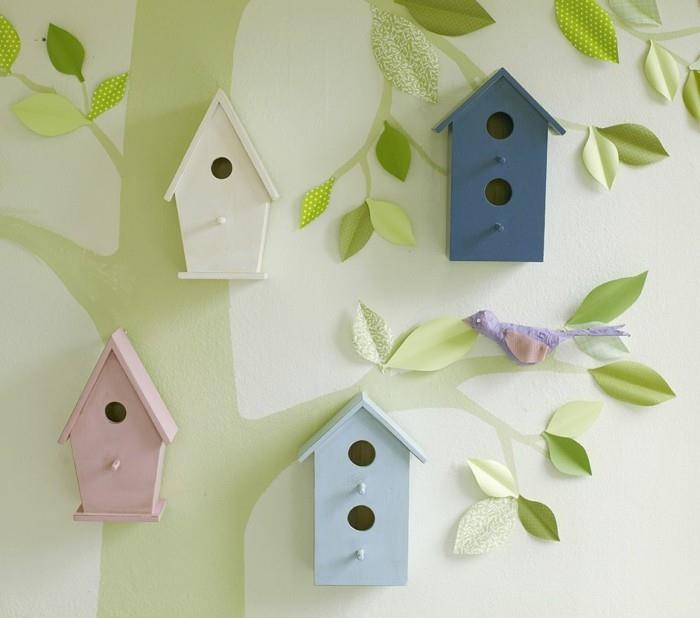 ιδέες ντεκό φυτώρια πουλιών σπίτια παστέλ χρώματα