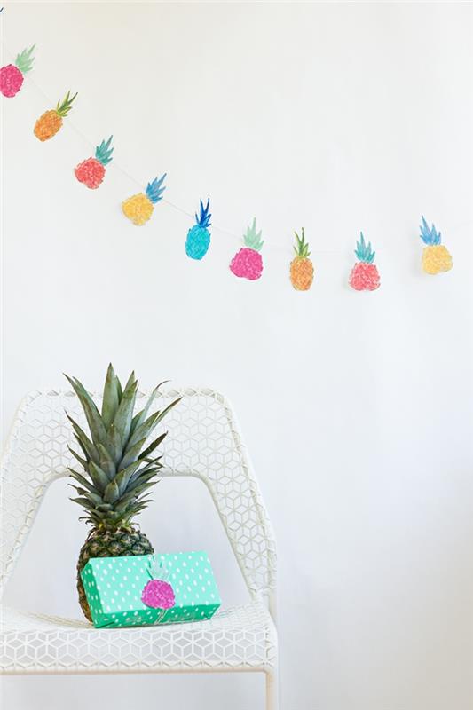 ιδέες διακόσμησης φτιάξτε τον εαυτό σας γιρλάντα φρούτα διακόσμηση τοίχου