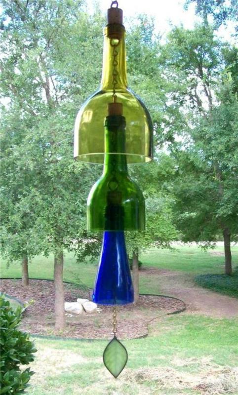 DIY ιδέες διακόσμησης διακόσμηση κήπου επαναχρησιμοποίηση παλιών μπουκαλιών