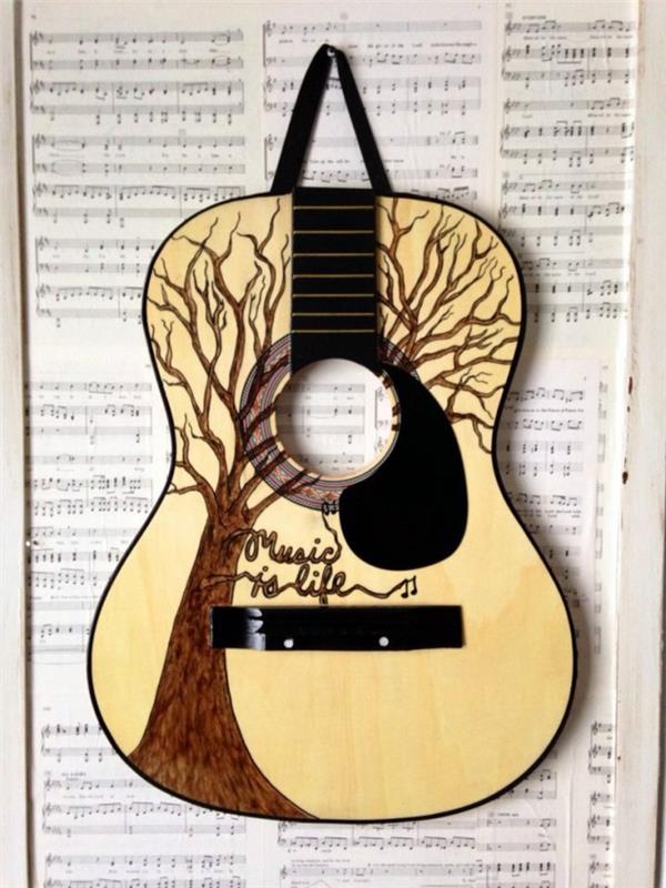 Ανακυκλώνοντας ιδέες ιδέες διακόσμησης ιδέες διακόσμησης ιδέες σαλονιού DIY ιδέες δημιουργικό φύλλο μουσικής κιθάρας