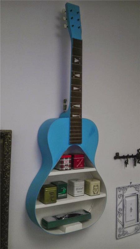 Ιδέες ανακύκλωσης ιδέες διακόσμησης ιδέες διακόσμησης ιδέες σαλονιού DIY ιδέες δημιουργικό ράφι τσαγιού κιθάρας