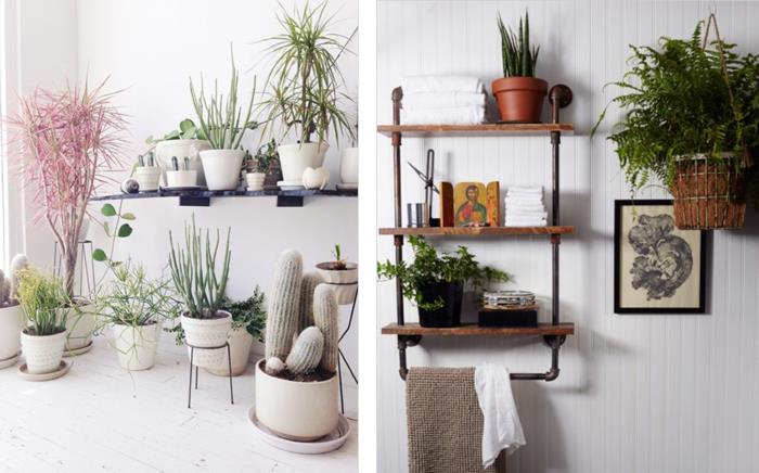 diy παλιά αντικείμενα σιδερένιες σωλήνες από κόντρα πλακέ ξύλινες σανίδες ράφια τοίχων ράφια λουλουδιών