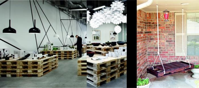 ιδέες διακόσμησης diy παλιά αντικείμενα παλέτες ευρώ ξύλινες παλέτες swing έπιπλα γραφείου εξοπλισμός γραφείου