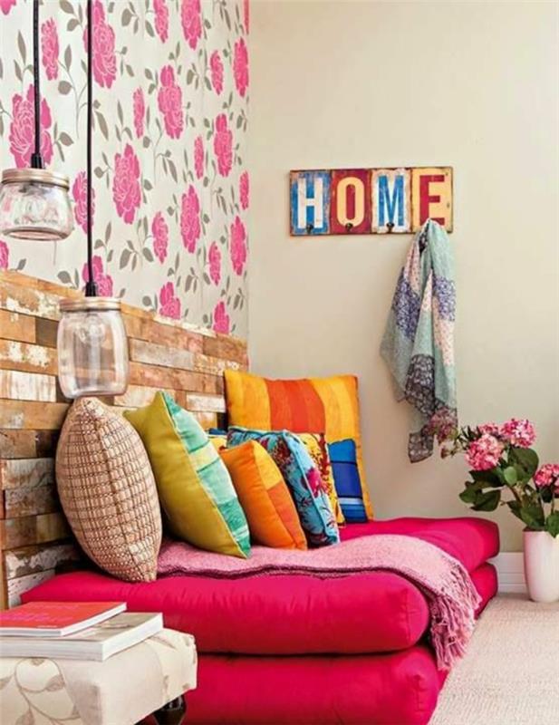 ιδέες διακόσμησης diy αντικείμενα κόντρα πλακέ ξύλινες σανίδες ξύλινα πάνελ καναπέ κεφαλάρι
