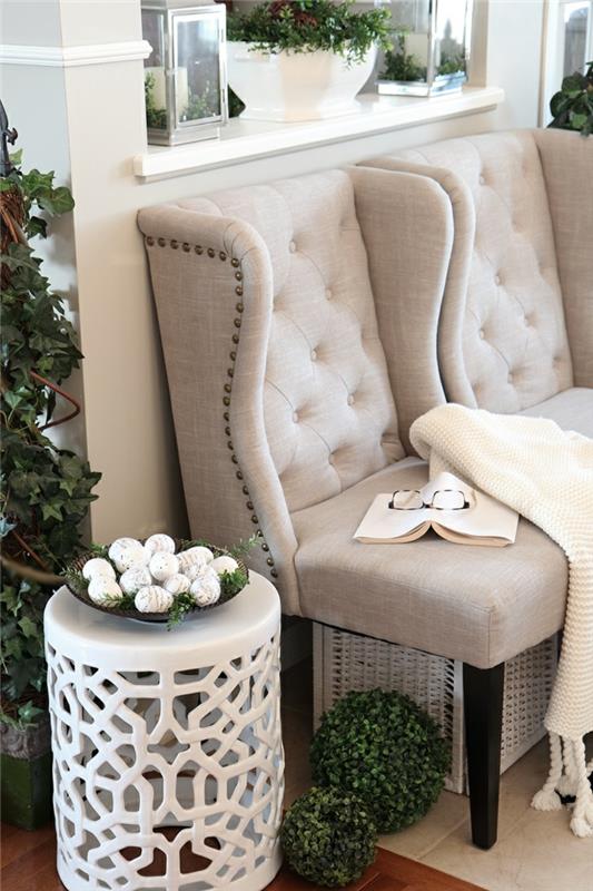 deco ιδέες άνοιξη Πασχαλινή διακόσμηση πράσινα πασχαλινά αυγά