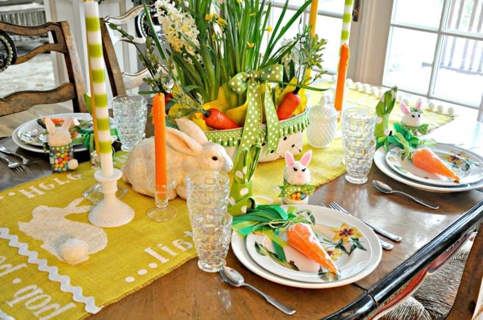 ιδέες ντεκό ιδέες άνοιξη Πάσχα ντεκό για να διακοσμήσετε ένα τραπέζι σε χρώμα