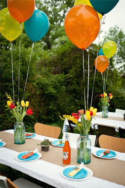 ιδέες διακόσμησης μπαλόνια πάρτι κήπου ιδέες διακόσμησης τραπεζιού