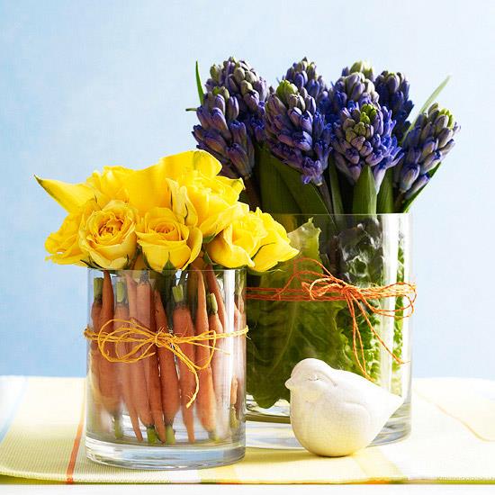 Πασχαλινή διακόσμηση φτιάξτε λουλούδι καρότα ντεκό