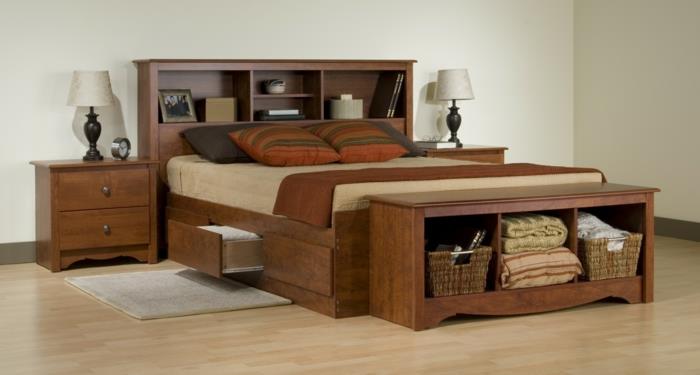 κρεβάτια σχεδιασμού διπλό φαρδύ κρεβάτι ράφι κρεβάτι πάγκος αποθηκευτικός χώρος