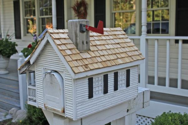 σχεδιασμός γραμματοκιβώτιο ξύλινο σπίτι πουλί εξοχικό σπίτι ξύλινη βεράντα