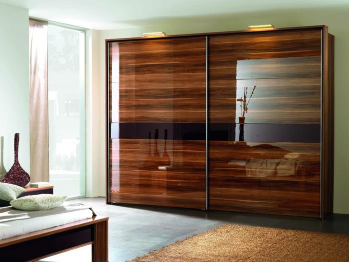 ντουλάπα ντουλάπα μπροστινή ξύλινη υφή συρόμενες πόρτες