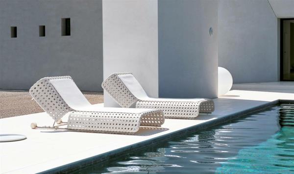 έπιπλα εξωτερικού χώρου canasta kollektio ξαπλωμένη λευκή πισίνα