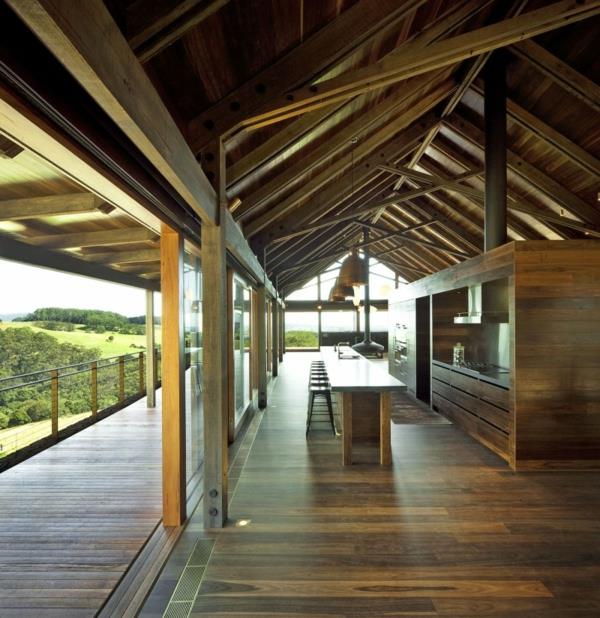 σχεδιαστής οικογενειακό σπίτι ακτή Σίδνεϊ κάθισμα ξύλινες ράβδοι οροφή