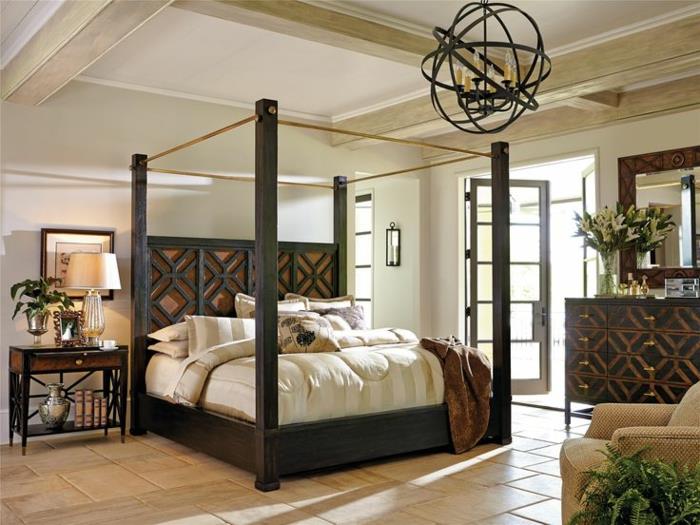 κρεβάτια σχεδιαστών άνετο κρεβάτι υπνοδωμάτιο αποικιακού στιλ