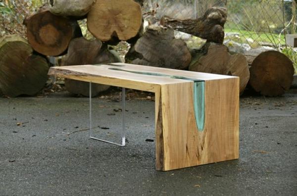 σχεδιαστικά τραπέζια τραπεζαρίας γυάλινο τιρκουάζ ξύλο μισό μεταλλικό πλαίσιο