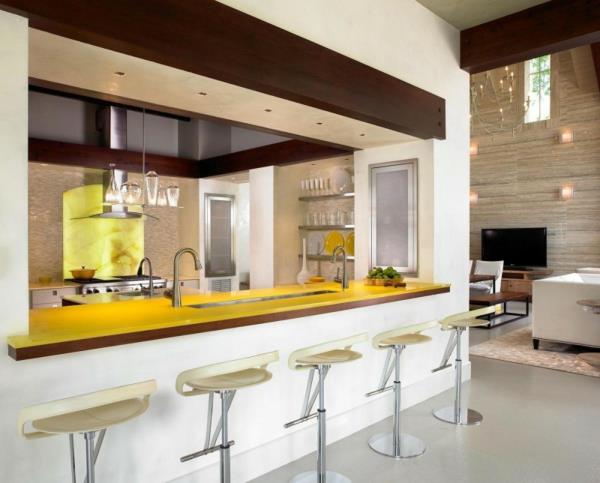 σχεδιαστικό σπίτι μοναδικές φωτιστικές κίτρινες όρθιες καρέκλες