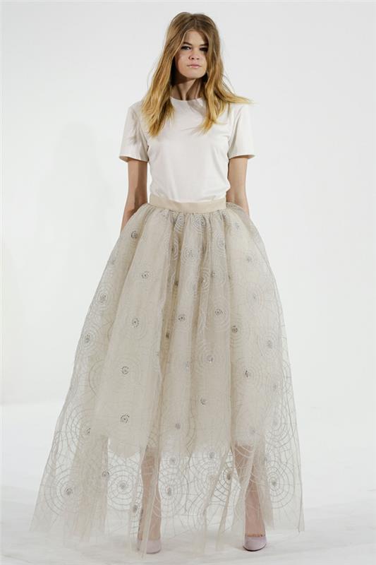 νυφικά σχεδιαστής χουγκόντ πουκάμισο τούλι φούστα νυφικά 2014