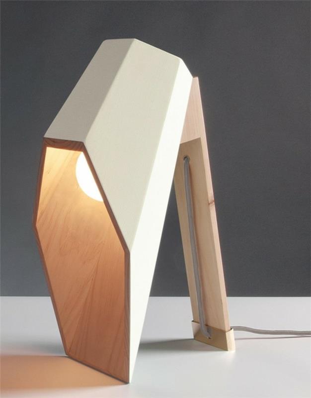 φωτιστικά σχεδιαστών alessandro zambelli επιτραπέζια φωτιστικά από ξύλο λευκό