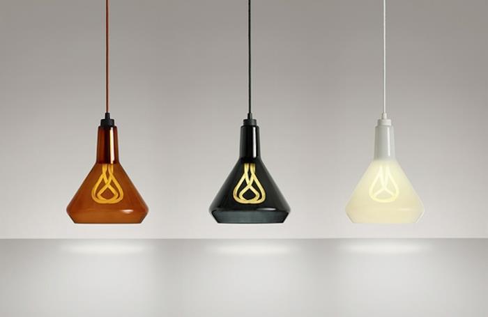 φώτα σχεδιαστών hulger lightbulbs μοντέρνα κρεμαστά φώτα από γυαλί χρώματος