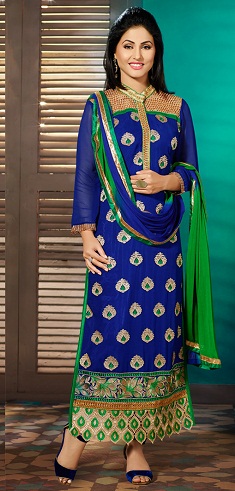 Siuvinėtas dizaineris Salwar Kameez kostiumas