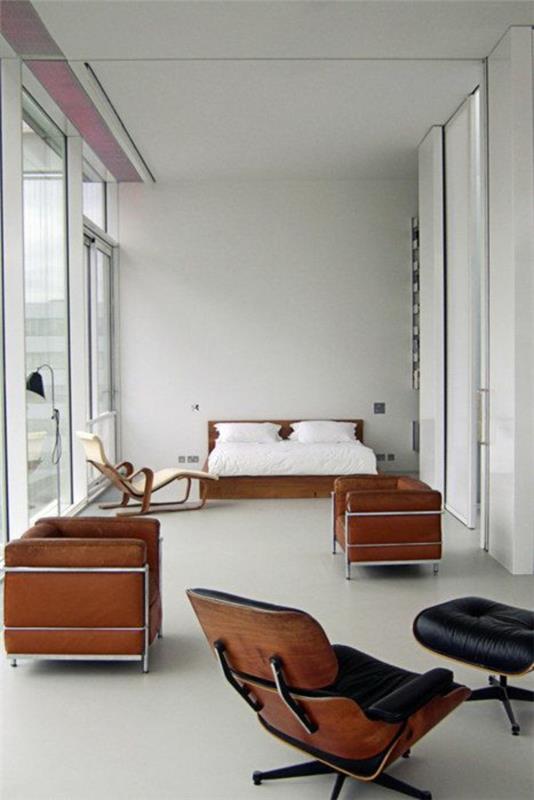 πολυθρόνα σχεδιαστών Charles Eames Lounge Καρέκλα με ένα υπνοδωμάτιο