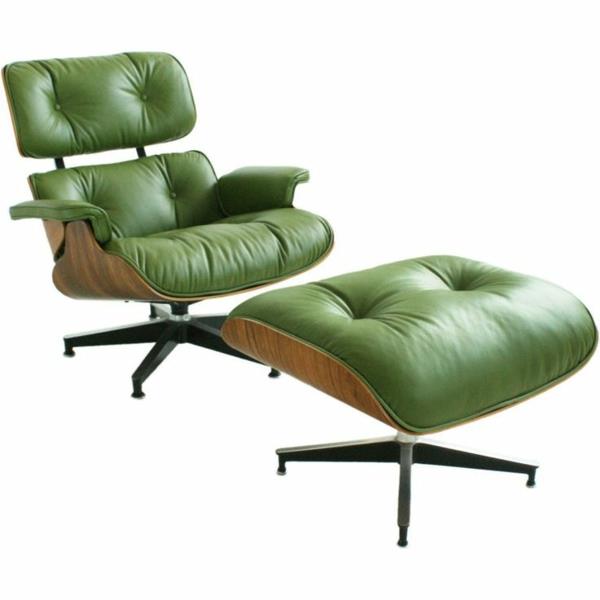 πολυθρόνα σχεδιαστών Eames Lounge Καρέκλα χρώματος πράσινου
